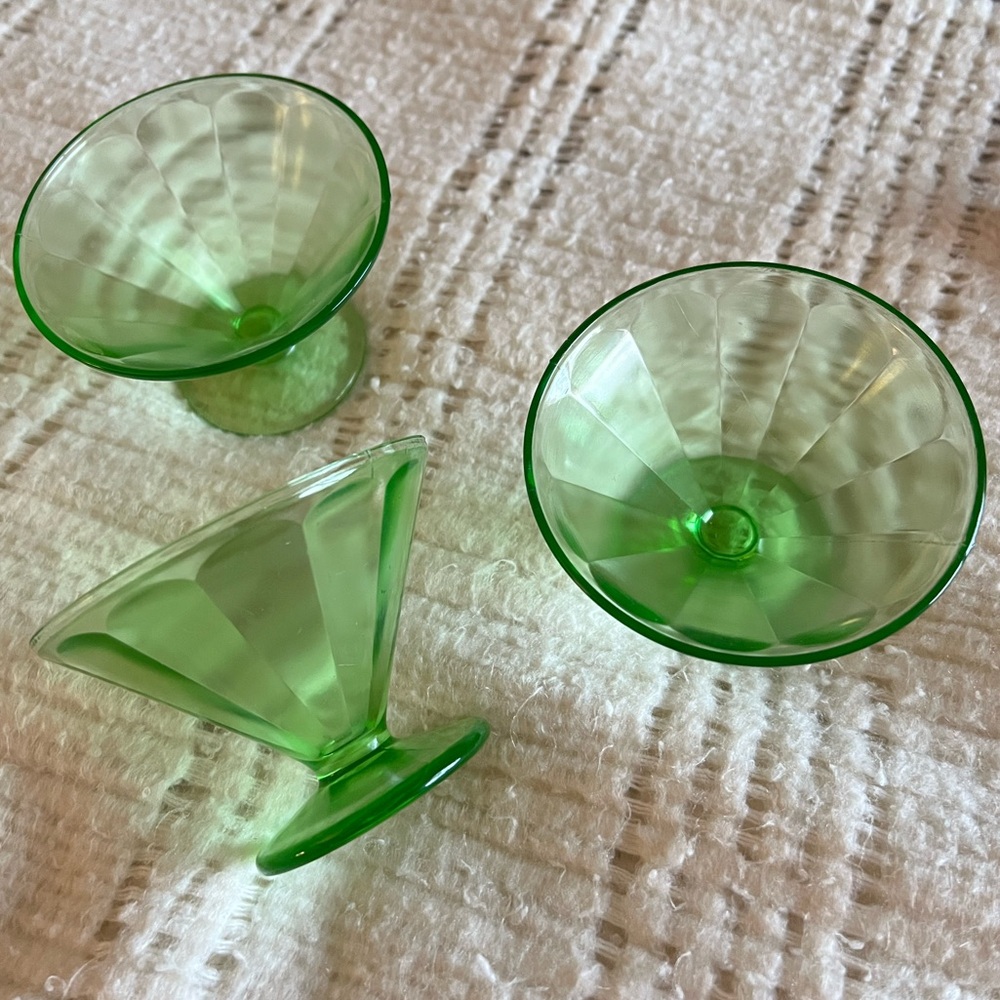 Vintage 1930s Federal Glass Sherbet Dessert Bowls